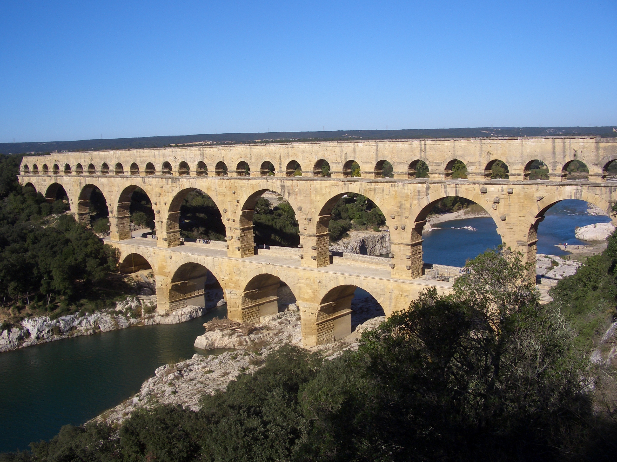 Der Pont du Gard, r&ouml;misches Aqu&auml;dukt